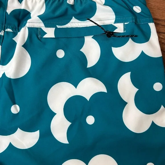 SVRN Sovereign Code Swim Trunks Mens Medium Teal NWT - Picture 5 of 5